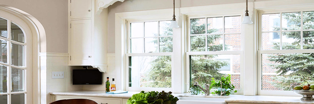 Beautiful historic kitchen replacement windows from Marvin Windows and Doors installed by Precision Windows and Doors in Kansas City Missouri